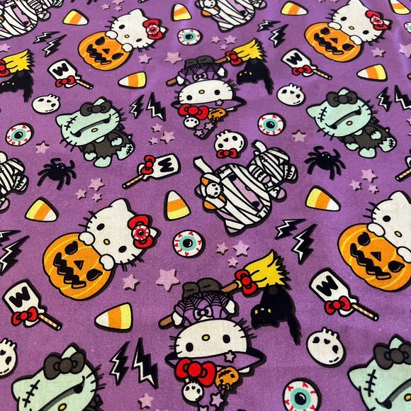 Darling HELLO KITTY HALLOWEEN Handmade Pillowcase fits a Standard or Queen Pillo - Picture 1 of 2